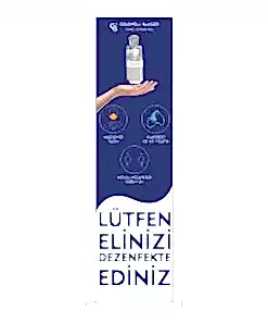 Ayaklı Dezenfektan Standı (Basmalı)